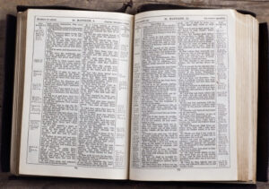 image of an open Bible