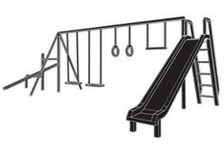 generic clipart of playground equipment